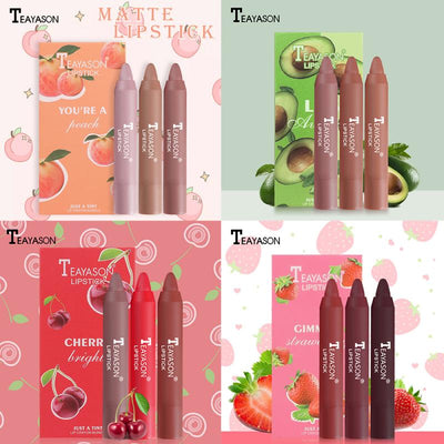 3pcs Matte Velvet Lipstick Set